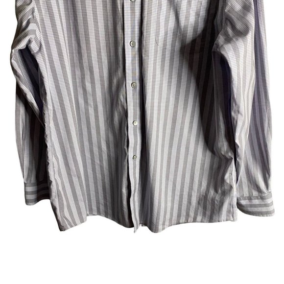 Denver Hayes Men's Lavender Striped Button-Down Slim-Fit Shirt - Picture 3 of 8